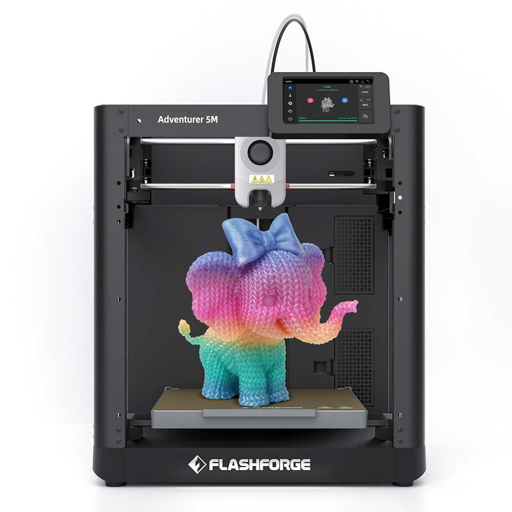 3D Printing File Stl - Flashforge นักผจญภัยเครื่องพิมพ์3D FDM 5M ของตกแต่งงานปาร์ตี้สูงสุด600มิลลิเมตร/วินาทีการพิมพ์ความเร็วสูงออกจากกล่องอย่างรวดเร็วหัวฉีดคู่พัดลมถอดออกได้อย่างรวดเร็ว