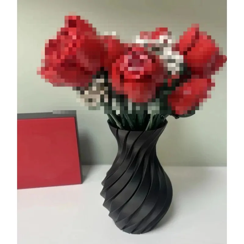 3D Printing Vase - แจกัน 1 ชิ้นสำหรับเลโก้ ช่อดอกกุหลาบ ดอกไม้ ช่อดอกไม้