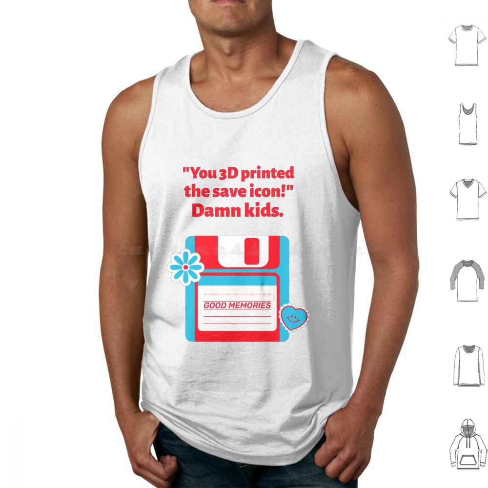 3D Printing Icon - คุณ 3d พิมพ์บันทึกไอคอนเสื้อกล้ามพิมพ์ผ้าฝ้าย Cool หมวกกันน็อก Hydro