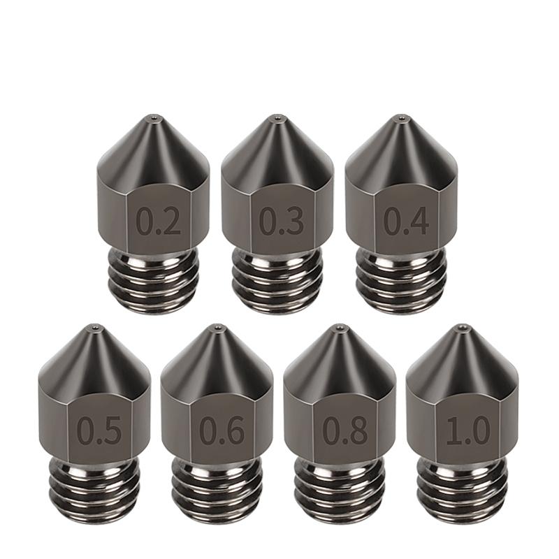 3D Printer Hotend Kit - หัวฉีดเหล็กแข็งพิเศษ MK8 5 ชิ้น/ล็อต ฮาร์ดรีแรป 1.75