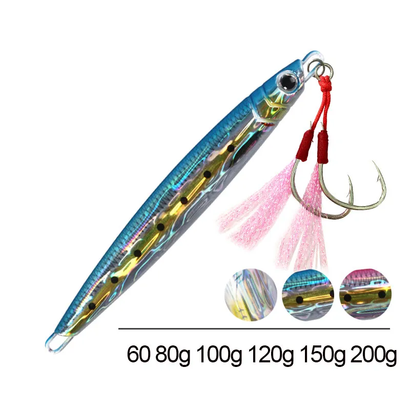 3D Printing Lure - พิมพ์ลาย3D 60G-200g majorcraft เหยื่อล่อแนวตั้งเหยื่อตกปลาทะเลหมุนเร็ว jigpara