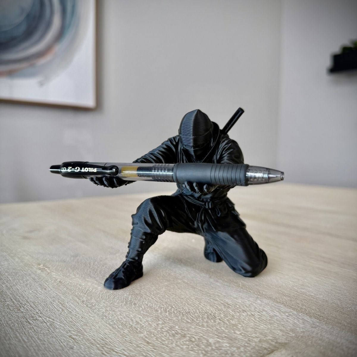 3D Printing Pen For Adults - ที่วางปากกา 3 มิติ รูปนินจา ของตกแต่งโต๊ะทำงาน รูปซามูไร