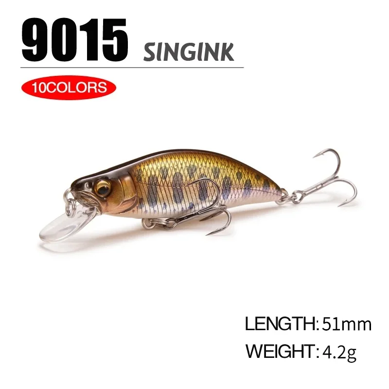 3D Printing Lure - เหยื่อปลอมแบบแข็งสำหรับปลาเทราท์ปลาเทราท์ปลากะพง1ชิ้นดีไซน์แบบญี่ปุ่นเหยื่อปลาซิวจม4.2กรัมที่ตกปลา