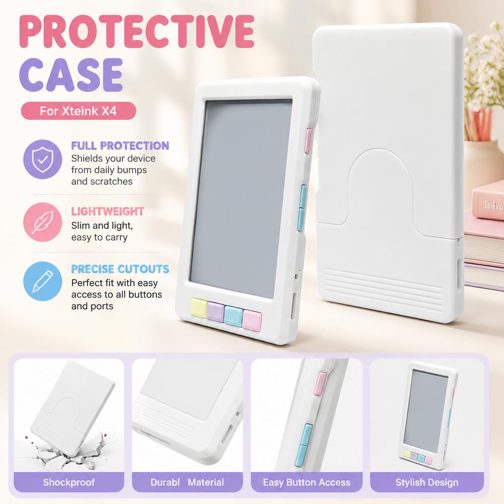 3D Printing Ebook - เคสป้องกันสำหรับ XTEink X4 พื้นผิวพิมพ์ 3 มิติที่ไม่เหมือนใคร