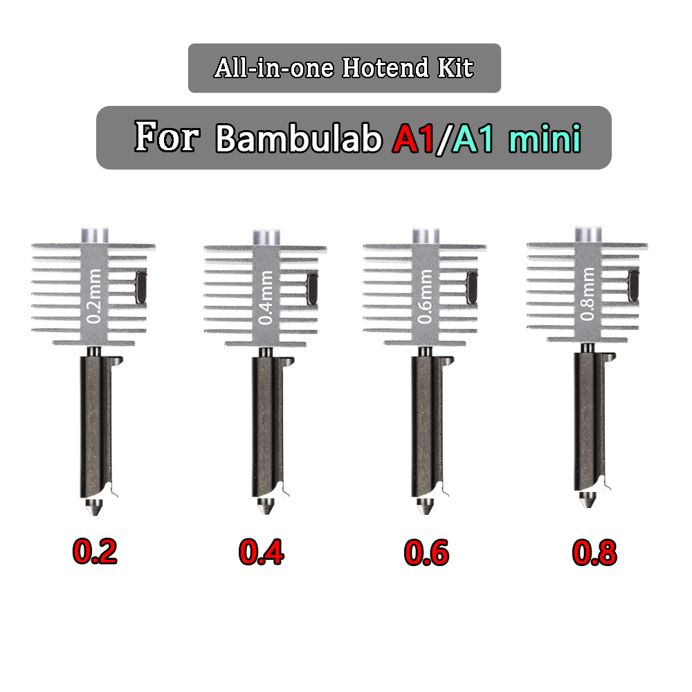 3D Printer Hotend Kit - ชุดอัพเกรดฮอตเอนด์สำหรับ Bamb Lab A1/A1 Mini ชุดประกอบฮอตเอนด์ความเร็วสูง