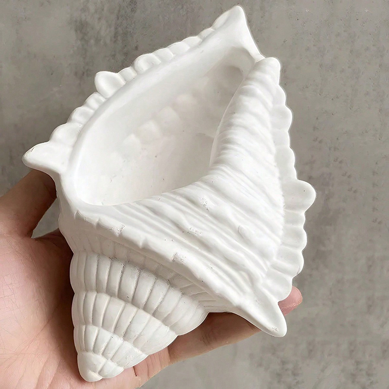 3D Printing Vase - DIY 3D Conch รูปซิลิโคนเทียนแม่พิมพ์ Succulent กระถางดอกไม้ยิปซั่มแม่พิมพ์ซีเมนต์เรซิ่นปูนปลาสเตอร์หัตถกรรมเครื่องประดับแม่พิมพ์ตกแต่งบ้าน
