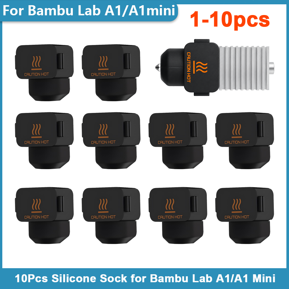 3D Printer Hotend Kit - ซิลิโคนหุ้มหัวฉีด 10 ชิ้น สำหรับ Bambu Lab