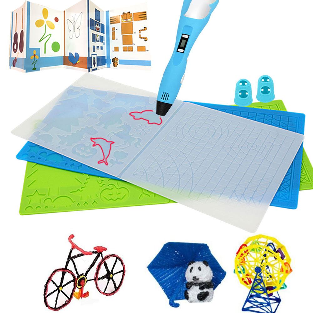 3D Printing Pen For Adults - การออกแบบซิลิโคนแผ่นยางสําหรับ 3D การพิมพ์ปากกา 2 นิ้วป้องกันแม่แบบเครื่องมือสําหรับเด็กผู้ใหญ่วาด DIY