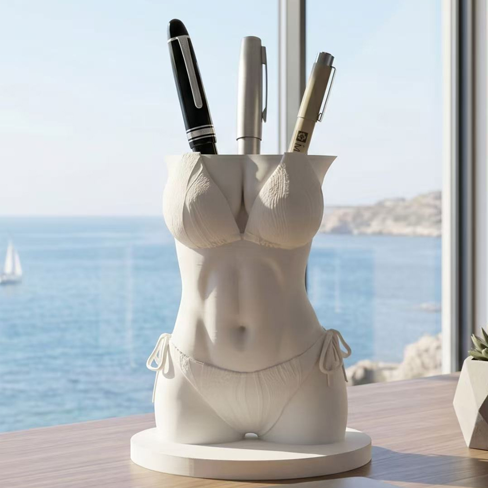3D Printing Pen For Adults - ที่ใส่ปากกาลายบิกินี่สุดเซ็กซี่ พิมพ์ 3 มิติ ลายผิวหนังตลกๆ รูปทรงลำตัวผู้หญิง