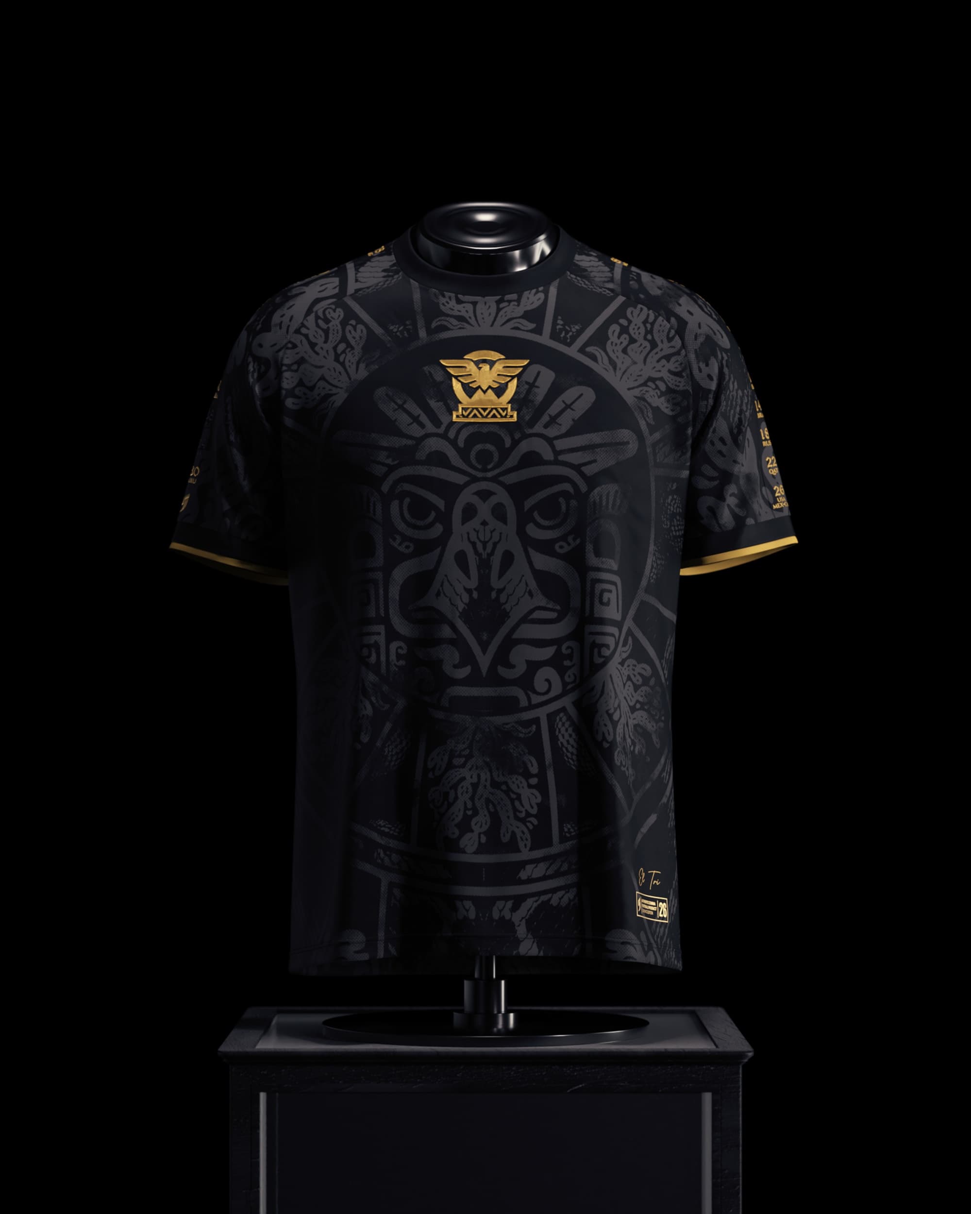 3D Printing Solo - เสื้อฟุตบอล 2026 แนวคิดสร้างสรรค์จากเม็กซิโก เสื้อสำหรับฤดูร้อน ออกแบบมาเพื่อการใช้งานเดี่ยว พิมพ์ลาย