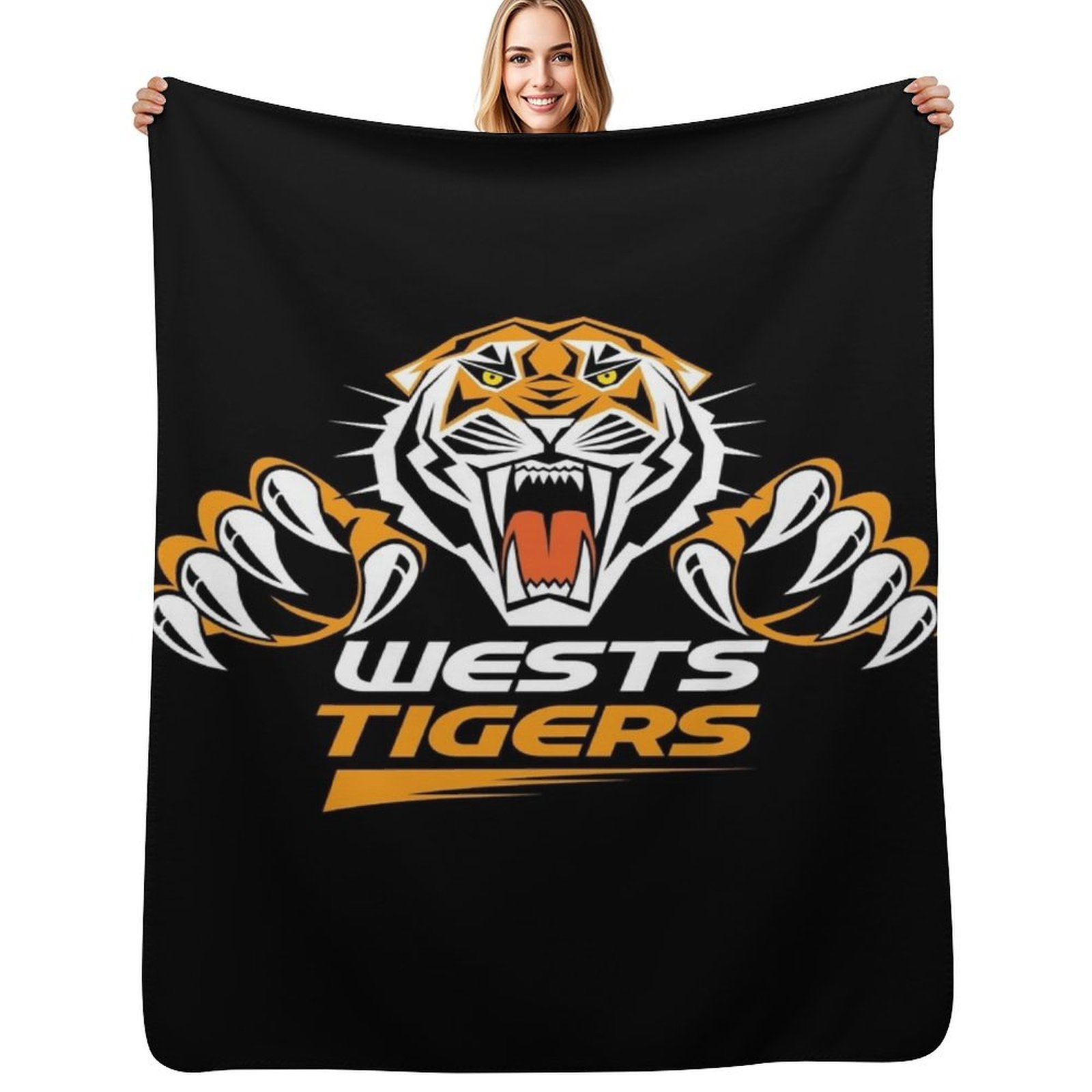 3D Printing Icon - New-Wests-Tigers-01-Icon Throw Blanket ผ้าห่มอุ่นทนทานสำหรับใช้ในบ้านทุกวัน