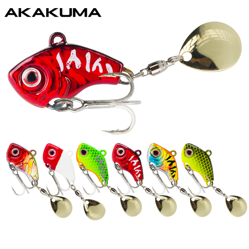 3D Printing Lure - เหยื่อตกปลาโลหะหมุนได้ 6 ชิ้น ขนาด 5 กรัม/7