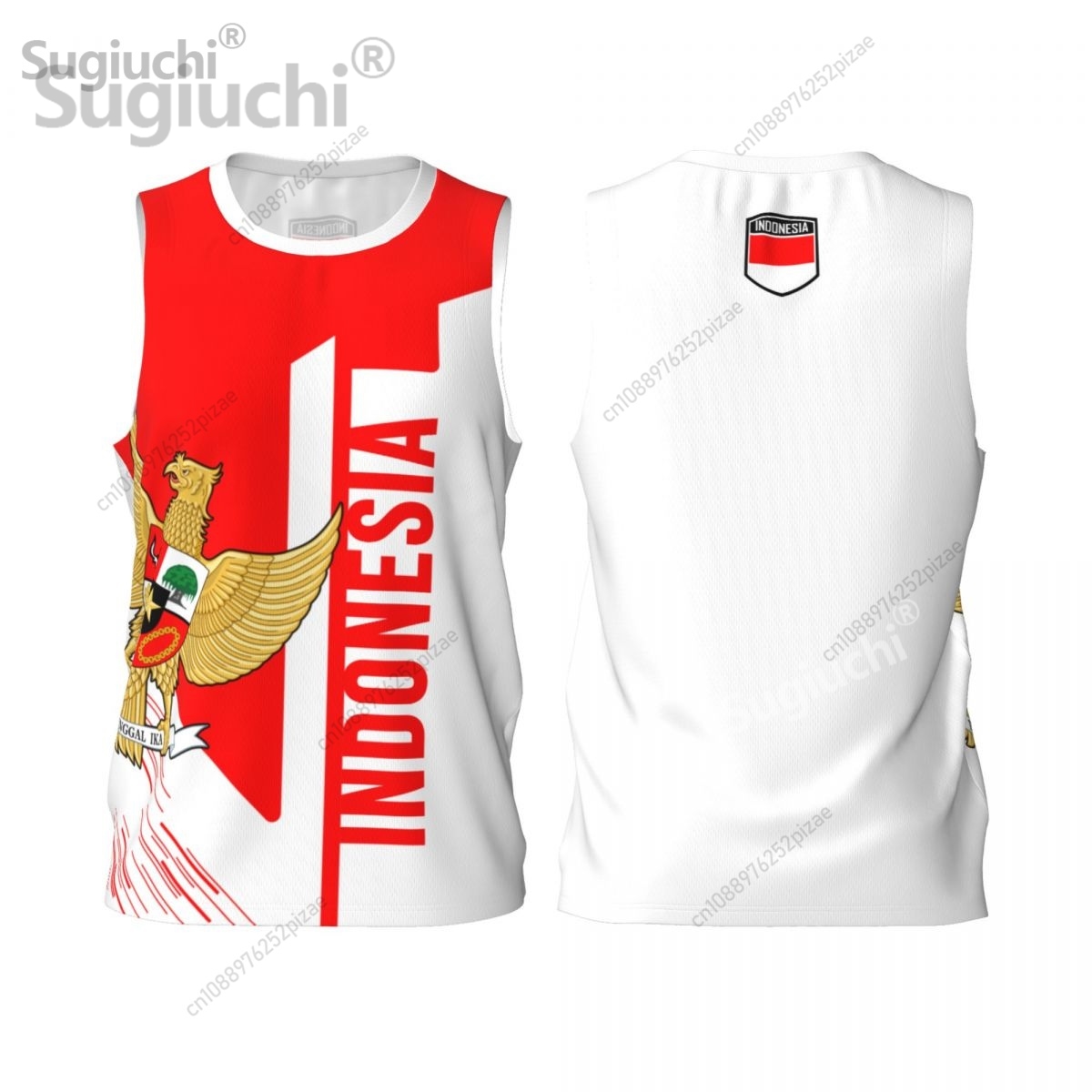 เสื้อยืดกีฬา 3 มิติ ลายธงชาติอ - 3D Printing Indonesia บทวิจารณ์และราคา