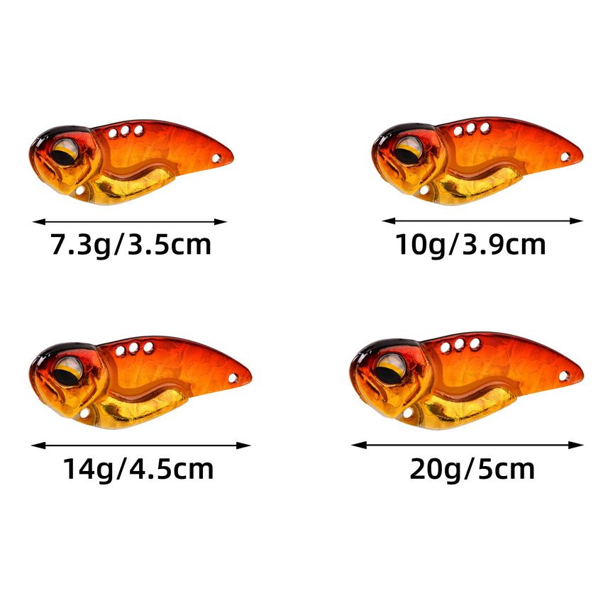 6pcs โลหะ VIB เหยื่อตกปลา 7.3g - 3D Printing Lure บทวิจารณ์และราคา