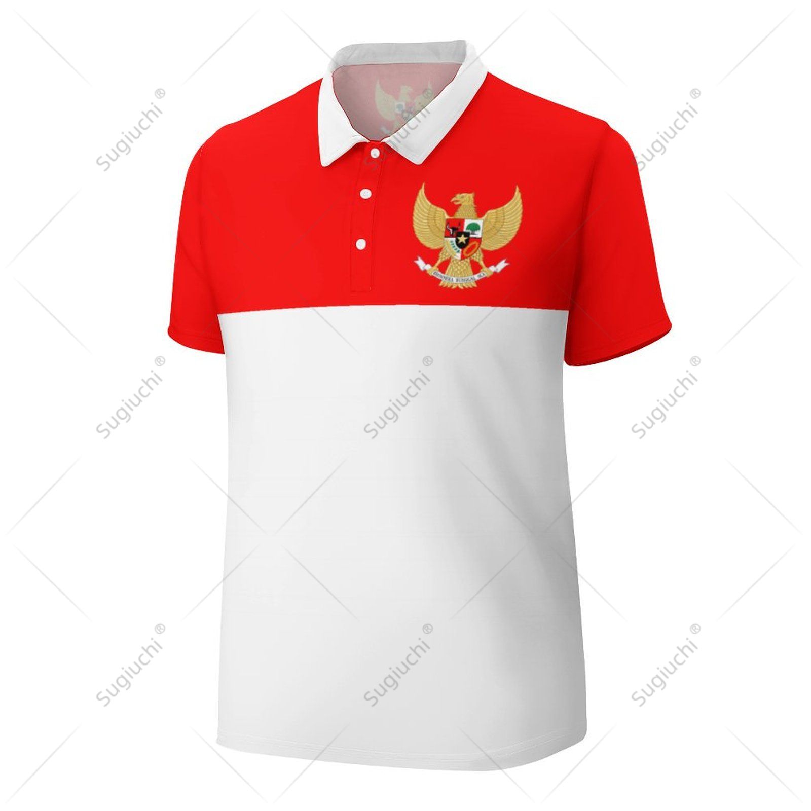เสื้อโปโลยูนิเซ็กซ์ ลายธงชาติอ - 3D Printing Indonesia บทวิจารณ์และราคา