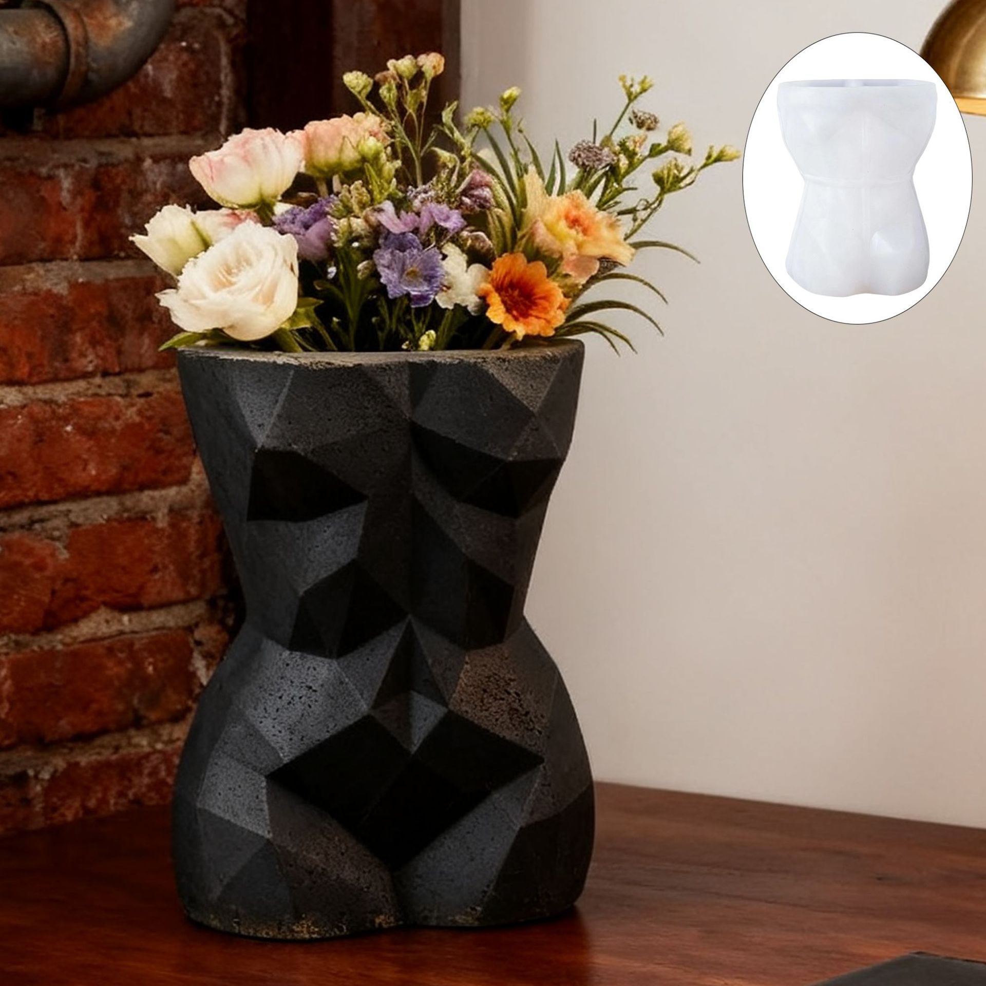 แม่พิมพ์ซิลิโคนรูปทรงเรขาคณิต  - 3D Printing Vase บทวิจารณ์และราคา