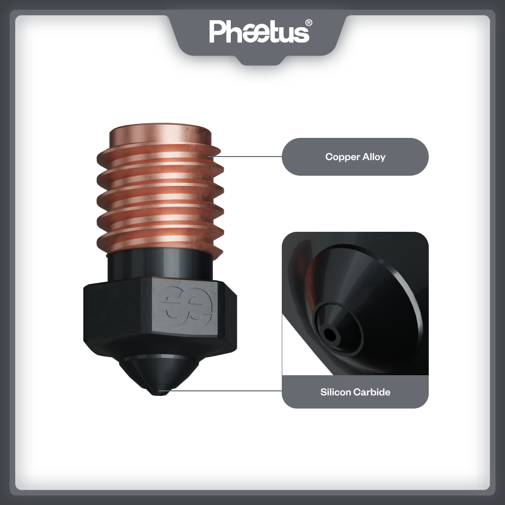 หัวฉีดซิลิคอนคาร์ไบด์ Phaetus  - 3D Printer Hotend Kit บทวิจารณ์และราคา