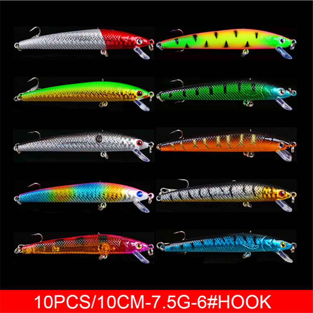 20ชิ้น/ล็อตMinnowตกปลาเหยื่อเบ - 3D Printing Lure บทวิจารณ์และราคา