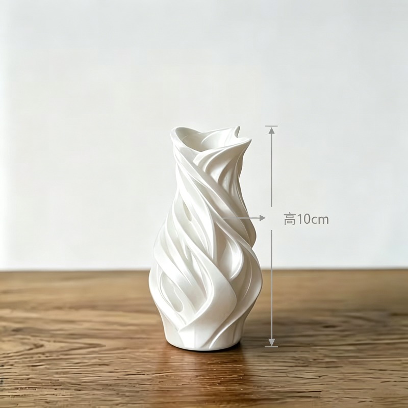 แจกันลายคลื่นพิมพ์ 3 มิติ สีขา - 3D Printing Vase บทวิจารณ์และราคา