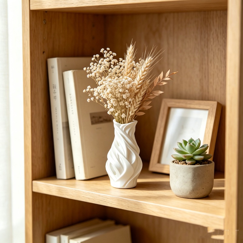 แจกันลายคลื่นพิมพ์ 3 มิติ สีขา - 3D Printing Vase บทวิจารณ์และราคา