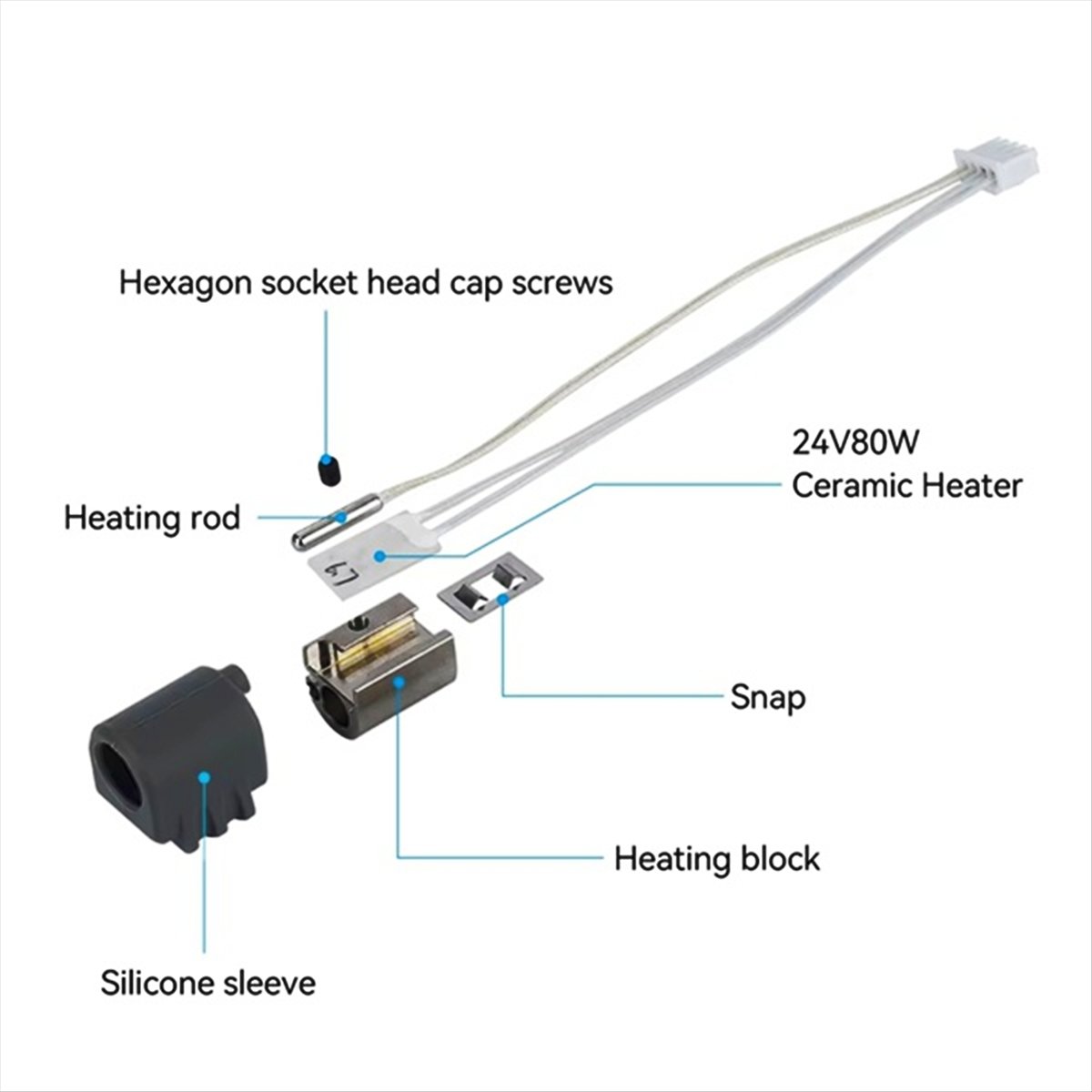 A59E ชุด 2 ชิ้นสำหรับเปลี่ยนชุ - 3D Printer Hotend Kit บทวิจารณ์และราคา