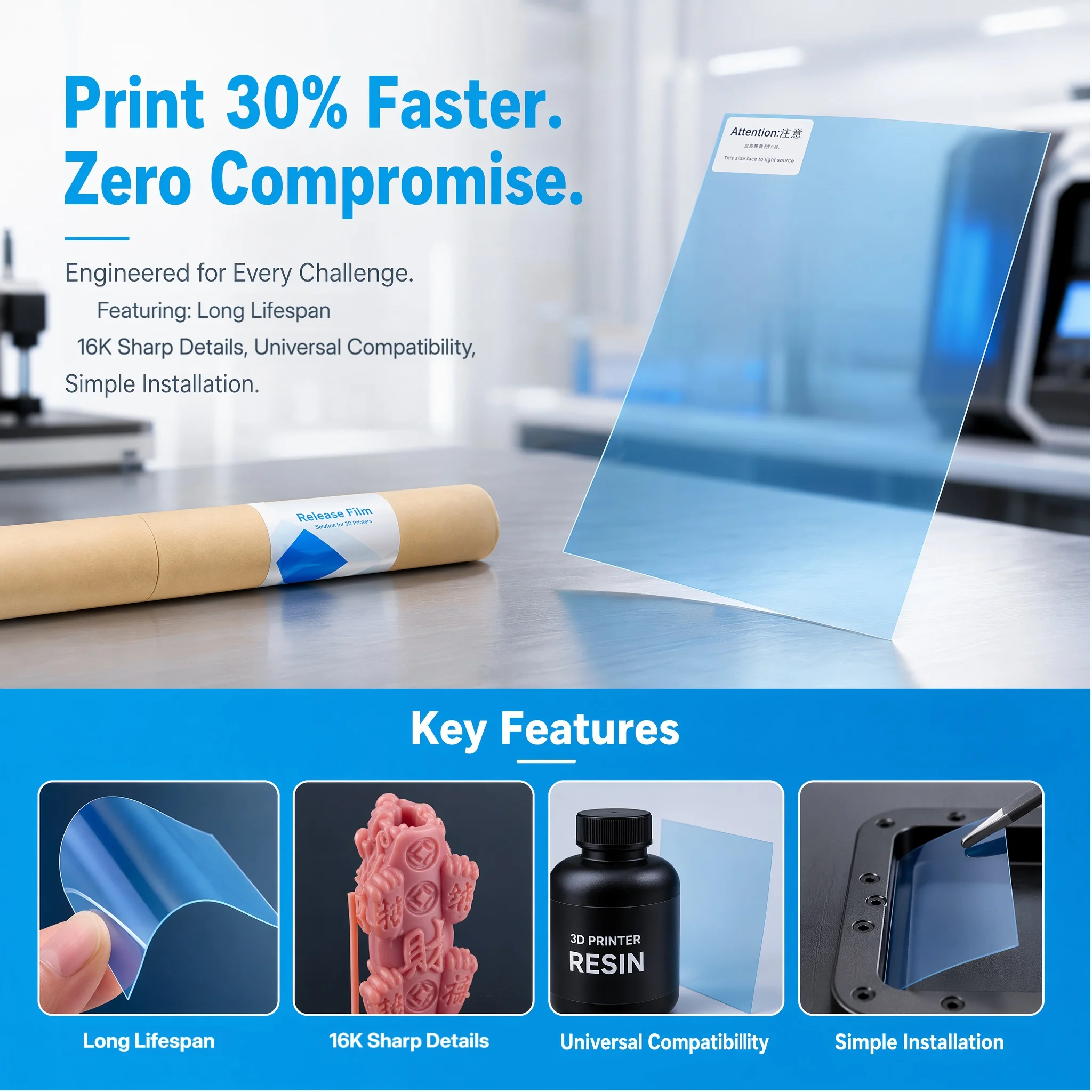 ฟิล์มปลดเร็ว ACF ความเร็วสูง ส - 3D Printing Workshop บทวิจารณ์และราคา