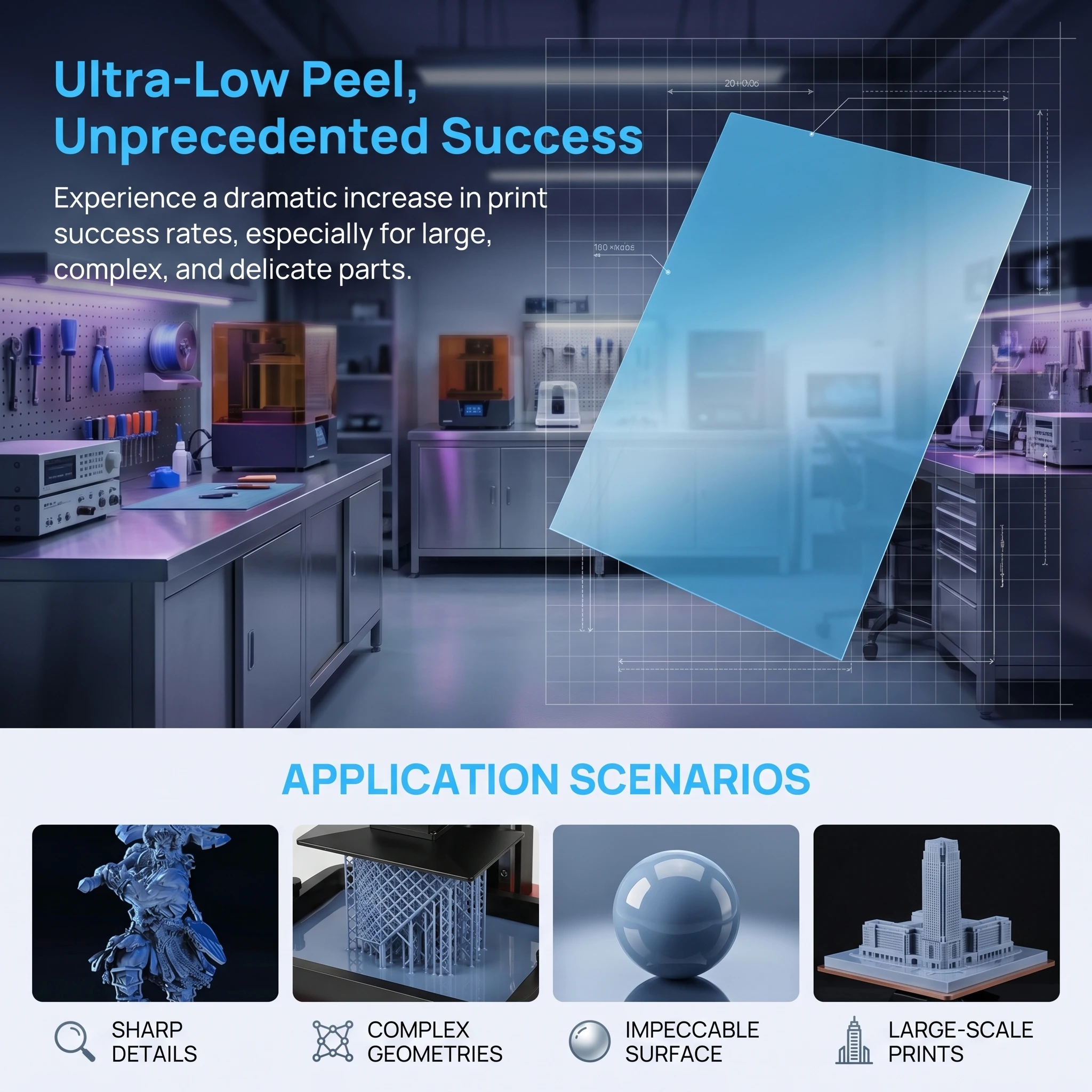 ฟิล์มปลดเร็ว ACF ความเร็วสูง ส - 3D Printing Workshop บทวิจารณ์และราคา