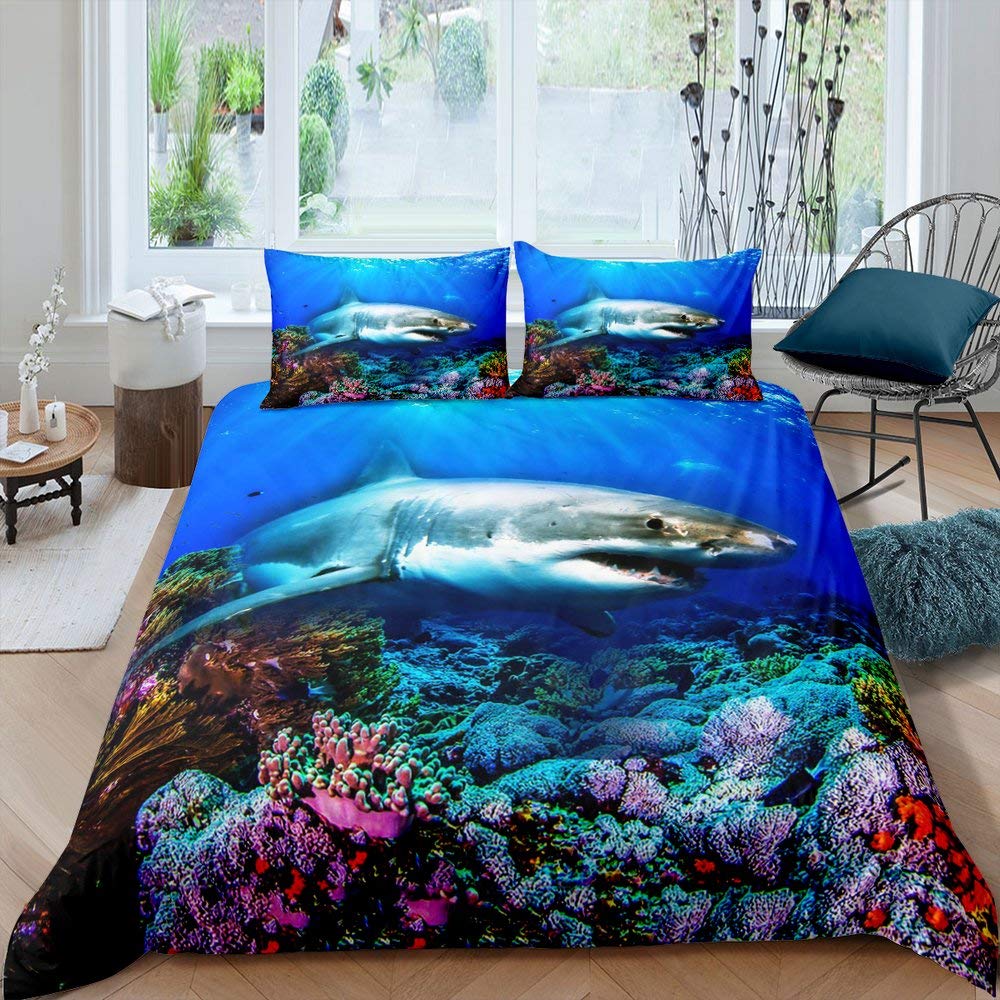 ปลาชุดผ้านวม Ocean ชุดเครื่องน - 3D Printing Quilting บทวิจารณ์และราคา