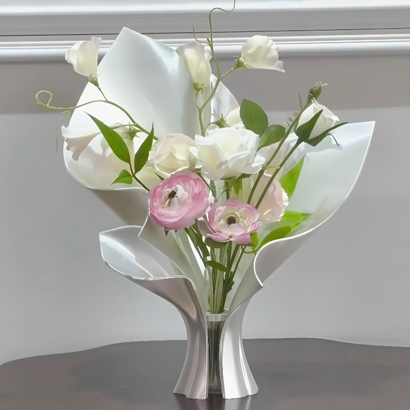 แจกันเซรามิกสีขาวสไตล์มินิมอล  - 3D Printing Vase บทวิจารณ์และราคา