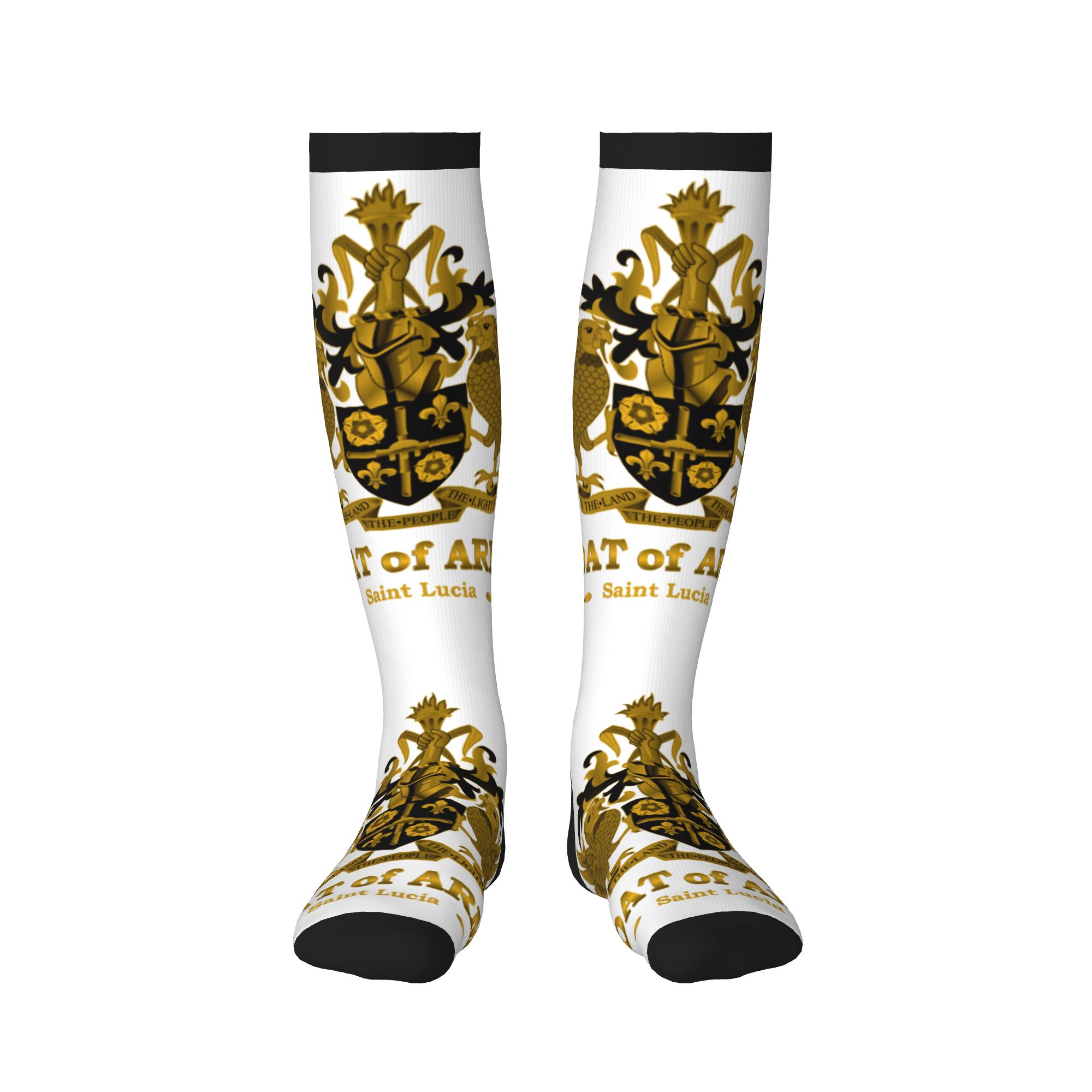 ถุงเท้าลายตราแผ่นดินเซนต์ลูเซี - 3D Printing Gold บทวิจารณ์และราคา