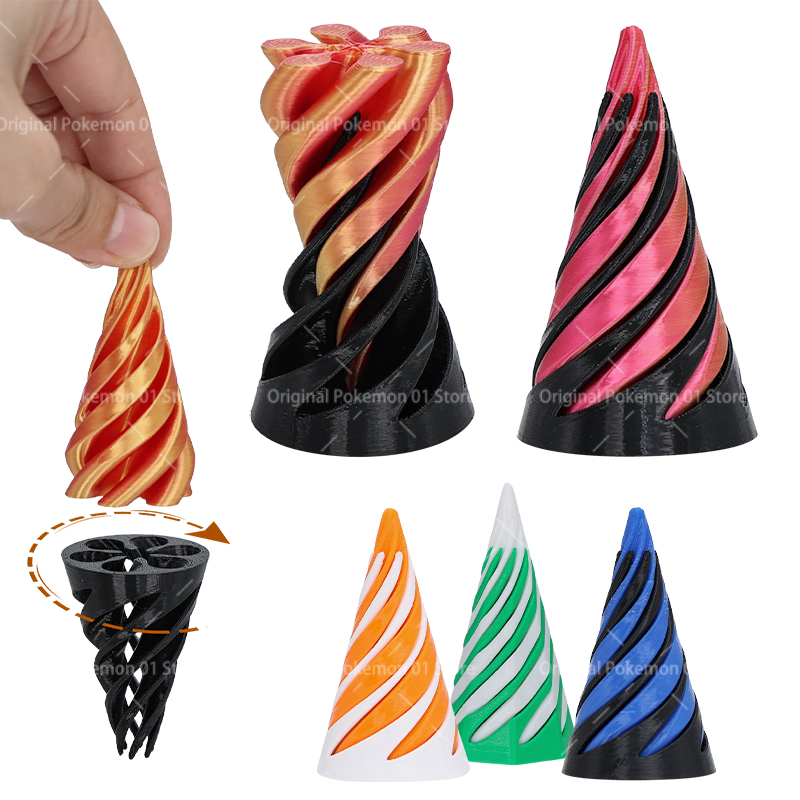 3D พิมพ์เกลียวกรวย Fidget ของเ - 3D Printing Ghosting บทวิจารณ์และราคา