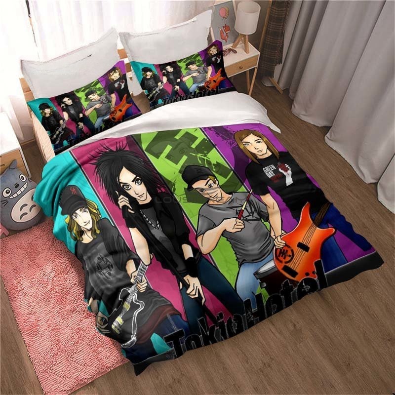 ใหม่ Tokio Hotel ชุดเครื่องนอน - 3D Printing Quilting บทวิจารณ์และราคา