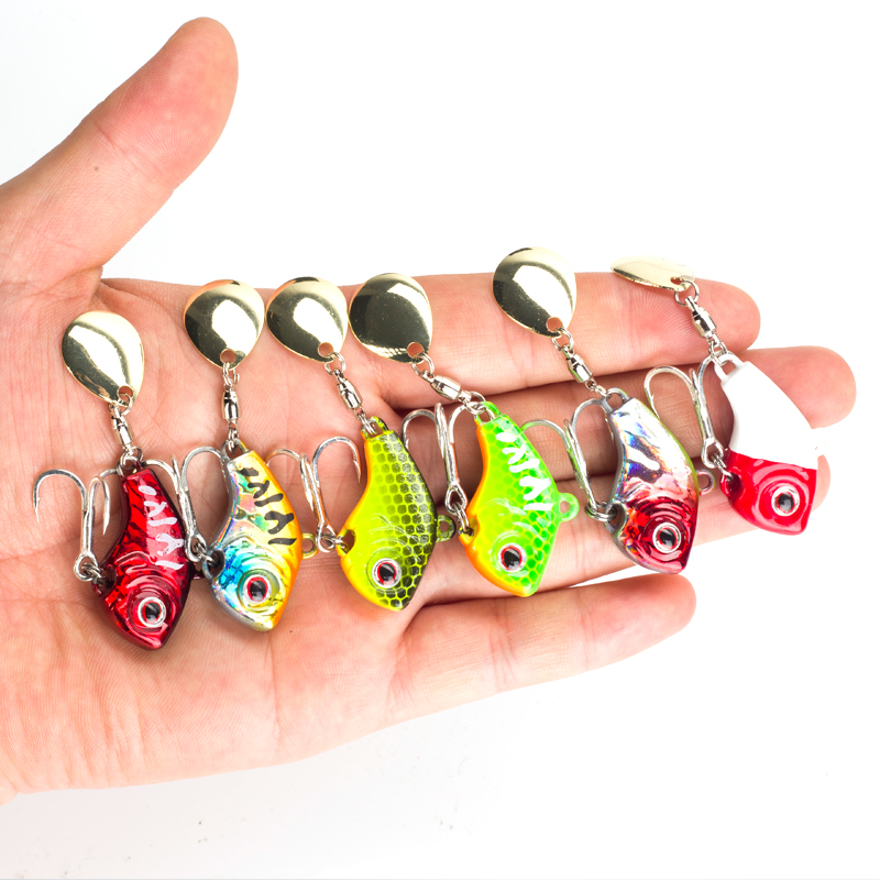 เหยื่อตกปลาโลหะหมุนได้ 6 ชิ้น  - 3D Printing Lure บทวิจารณ์และราคา