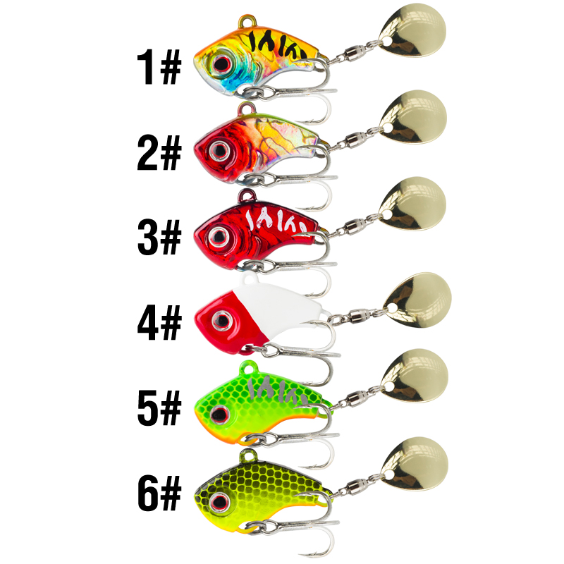 เหยื่อตกปลาโลหะหมุนได้ 6 ชิ้น  - 3D Printing Lure บทวิจารณ์และราคา